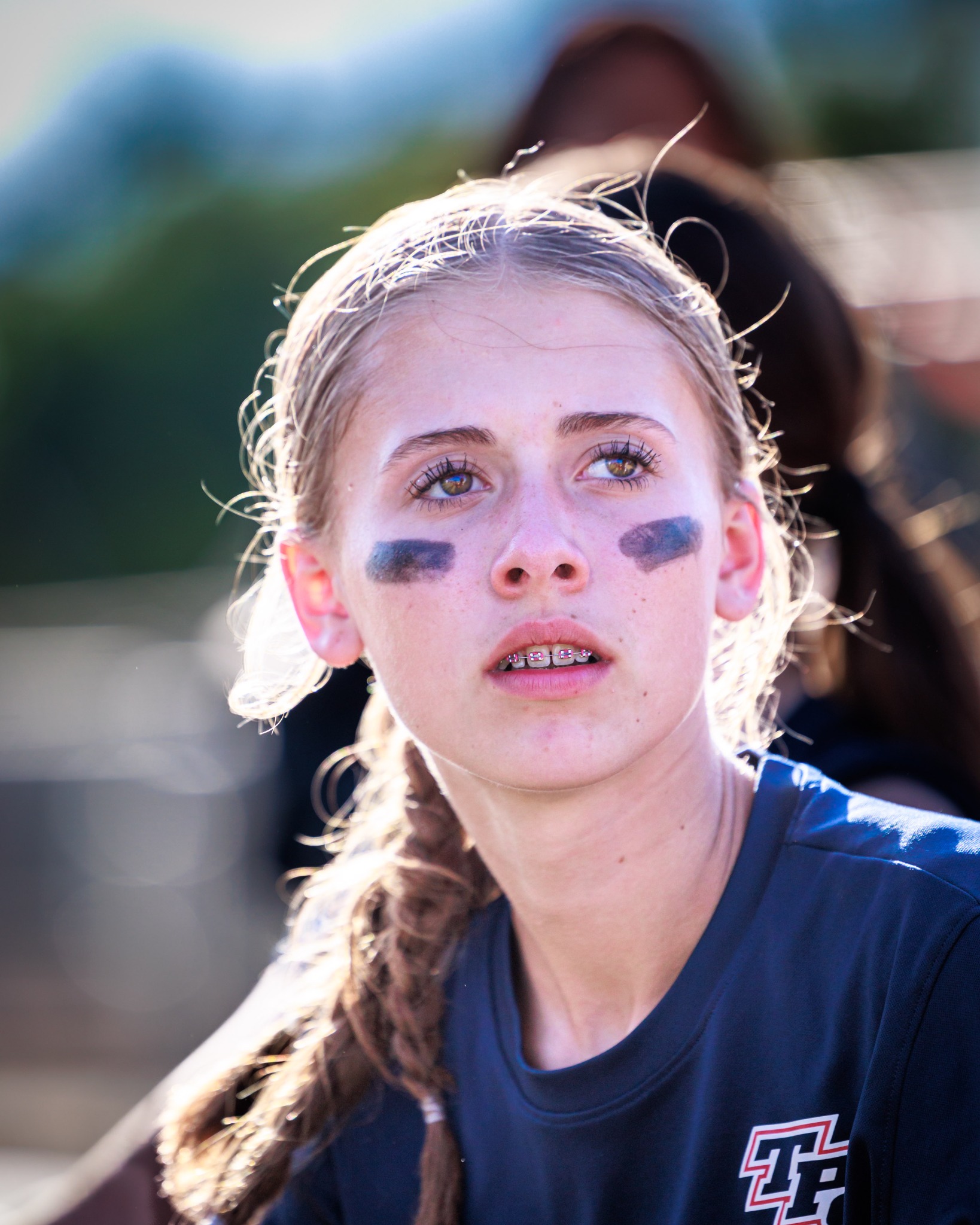 Close-up football portrait